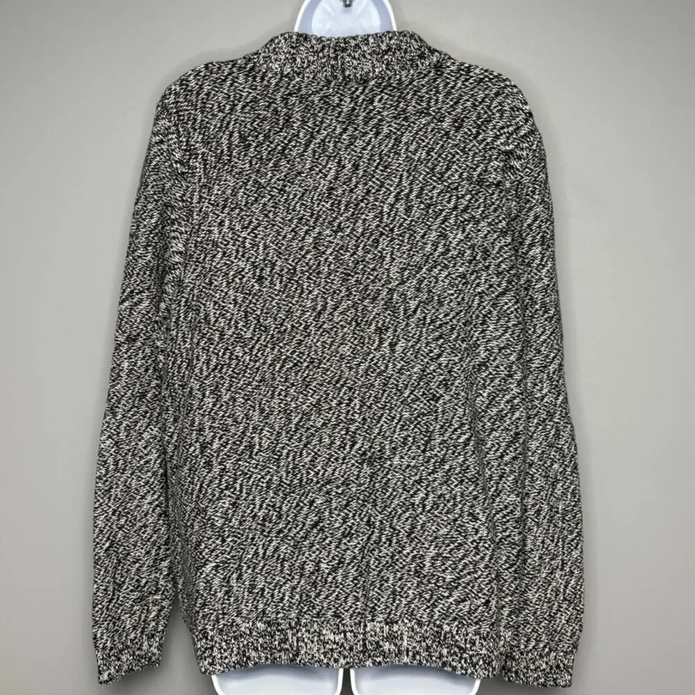 Lands End 100% Cotton Heavyweight Grandmacore Fishermans Sweater Womens Sz XL‎